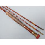 Split cane fly fishing rod 'The Lennox' with another top crop