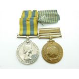 British Army Korea Medal named to 22367247 Gunner H.L.Clarke Royal Artillery 1951, together with his