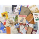 Collection of railway memorabilia including LNER booklets, GWR booklets, Isle of Man tickets,