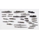 Thirty-one Neptun and similar diecast model waterline ships including Elco, largest 6cm long