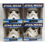 Four Rubie's Star Wars Stormtrooper Helmets, all in original boxes