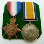 British Army WWI medals comprising the 1914 'Mons' Star and War Medal named to T21551 Driver ET