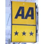 AA three star hotel vintage illuminated sign, height 68cm