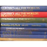 Seven Conway's and Jane's ship books including Fighting Ships of World War I and II
