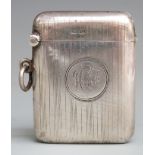 George V hallmarked silver vesta case, Birmingham 1919 maker Joseph Gloster Ltd