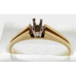 An 18ct gold ring, 2.4g, size N