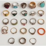 A collection of silver rings