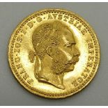 1915 gold Austrian one Ducat coin