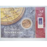 2000 gold full sovereign in Royal Mint presentation pack