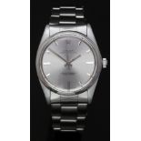 Rolex Oyster Precision gentleman's wristwatch ref. 1018 with luminous steel hands, steel baton