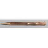 Hallmarked 9ct gold Yard-o-Led propelling pencil,weight 23.3g