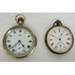 Two open faced pocket watches comprising one Kay & Co Ltd Kays 'Standard' Lever the other 'Fine