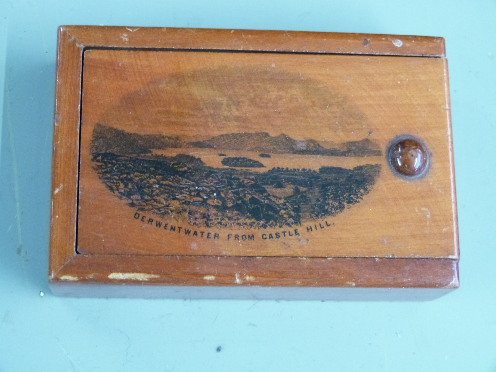Boxed Christofle bottle opener, boxes including Mauchlinware, Derwentwater, elm box from Waterloo - Image 4 of 4