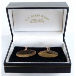 A pair of 9ct gold cufflinks, 6g