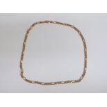 A 9ct gold curb link necklace, 25cm drop, 10.5g