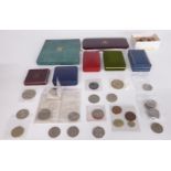 Royal Mint proof coin set collections, various dates including Festival of Britain through to 2015