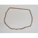 A 9ct gold curb link chain necklace, 24cm drop, 11.0g