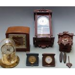 German Black Forest c1960 two train cuckoo clock, together with five other clocks to include 1930