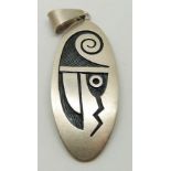 Hopi silver pendant by Trinidad Lucas