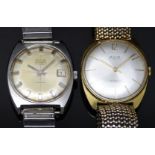 Two Avia gentleman's wristwatches comprising an Olympic with date aperture, silver hands, markers