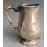 Victorian hallmarked silver baluster tankard, Exeter 1872 maker Josiah Williams & Co, height 14.