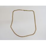 A 9ct gold curb link necklace, 22cm drop, 6.8g