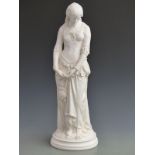 19thC style statue of a lady, height 57cm