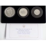 Jubilee Mint silver proof three coin set Queen Elizabeth II Sapphire Jubilee