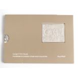Royal Mint George V Postal Union Congress one pound silver hallmarked ingot in presentation pack,