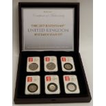 Date Stamp UK 2017 specimen year set comprising six brilliant uncirculated slabbed coins, each