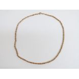 A 9ct gold rope twist necklace, 20cm drop, 4.0g