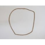 Victorian necklace with faceted links, 22cm drop, 10.0g