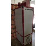 Industrial/haberdashery/shopfitting Ambirad NCH 150 gas air heater, W86 x D90 x H225cm