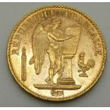 1895 20 Franc gold coin