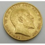 1909 gold full sovereign