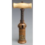 19thC patent corkscrew with rack mechanism
