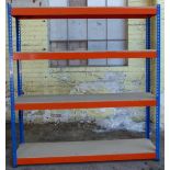 A bay of heavy duty shelving/ racking 200x183x40cm.