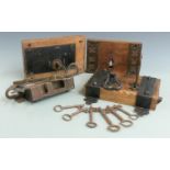 18thC and 19thC door locks and keys and door furniture by repute from Barrow Elm Farm, Hatherop,