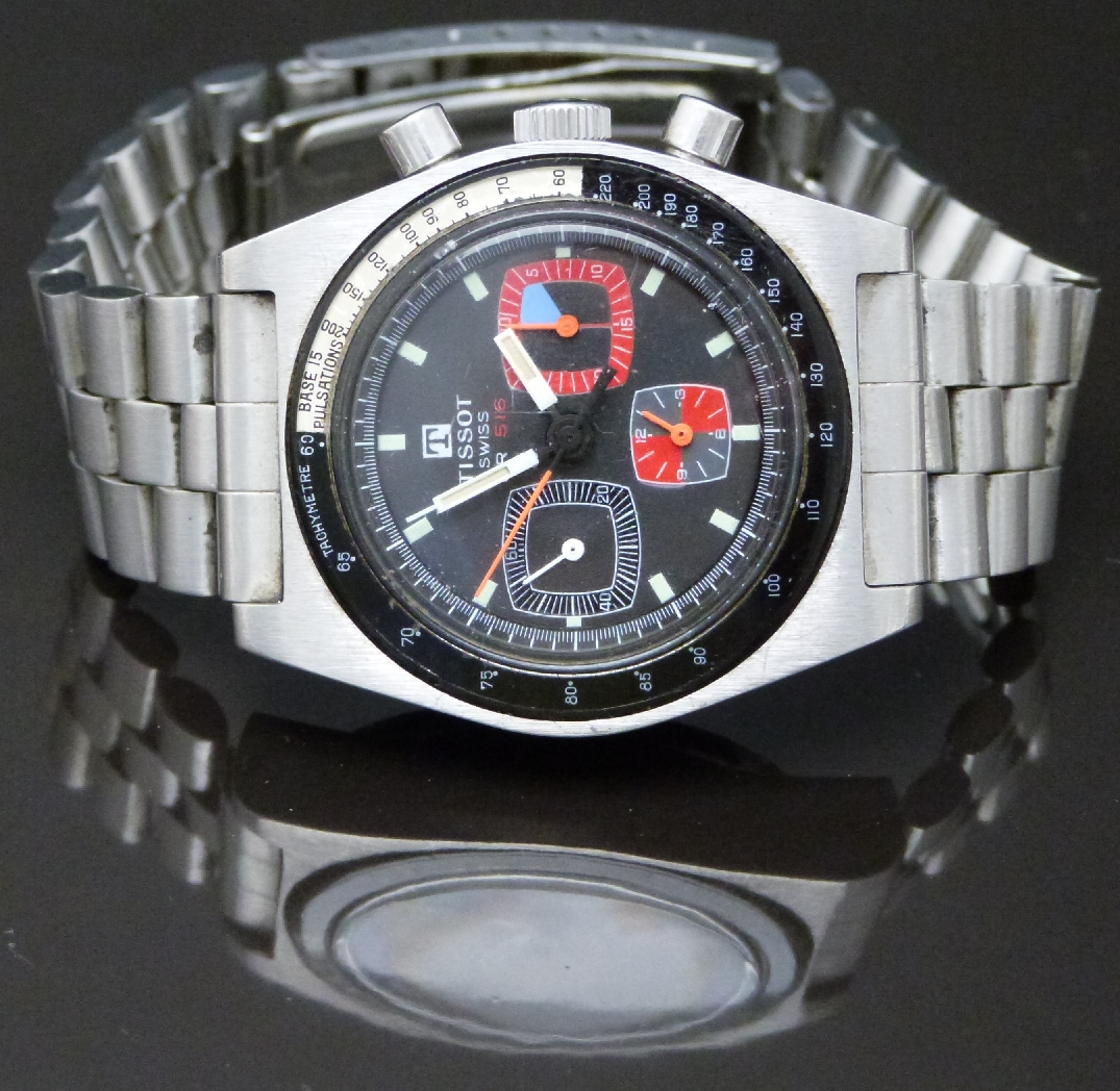 Tissot PR516 gentleman's diver's/yachting chronograph wristwatch ref. 40528-2X with luminous white - Image 2 of 7