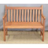 A child's teak garden bench,  W73 x H60cm