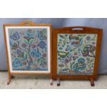 Two tapestry fire screens, W57 x H71cm
