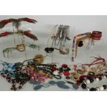 A collection of jewellery including bangles, beads, pearl necklace etc