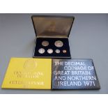 British Virgin Islands 1974 cased proof set of coins, Central Bank of Ceylon coinage 1971, GB