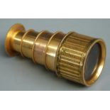 19th or early 20thC gilt metal four draw telescope or opera glass, length when extended 7cm