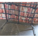 Industrial/haberdashery/shopfitting steel and weldmesh hanging rail with one top shelf, W127 x D78 x