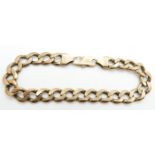 A 9ct rose gold curb link bracelet, 34.1g