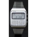 Seiko Calculator gentleman's wristwatch ref. C153-5007 with digital display and stainless steel