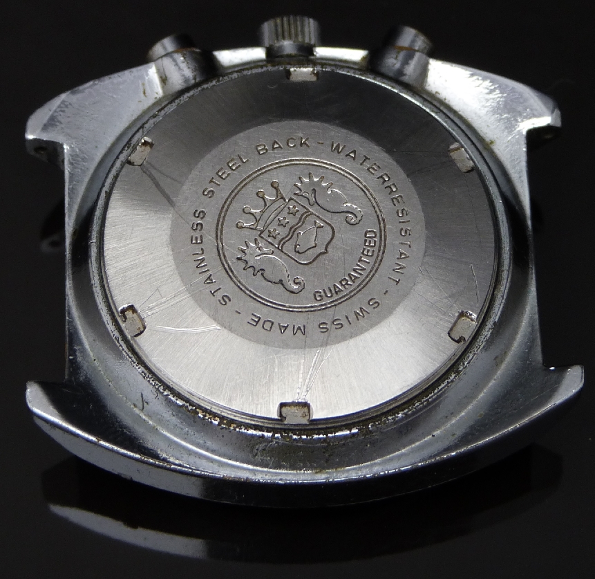 Sicura (Breitling) gentleman's chronograph wristwatch with date aperture, silver subsidiary dials, - Image 2 of 2