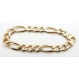9ct gold curb link bracelet, 34.8g