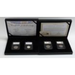 Date Stamp UK Brexit coin set together with a 20th Anniversary of the 50p set, both cased with